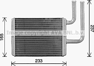 Prasco MT6284 - Heat Exchanger, interior heating car-mod.net