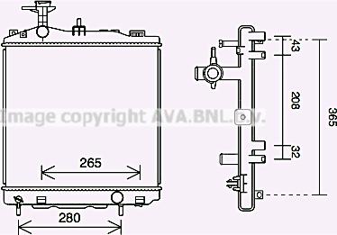 Prasco MT2266 - Radiator, engine cooling car-mod.net