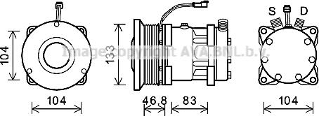 Prasco NHAK017 - Compressor, air conditioning car-mod.net