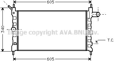 Prasco OL2022 - Radiator, engine cooling car-mod.net