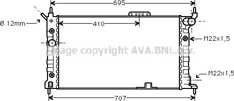 Prasco OLA2169 - Radiator, engine cooling car-mod.net