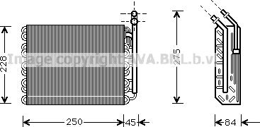 Prasco OLV097 - Evaporator, air conditioning car-mod.net