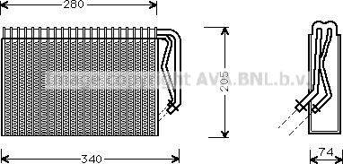 Prasco OLV311 - Evaporator, air conditioning car-mod.net