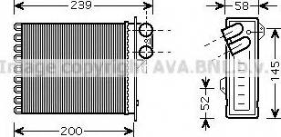 Prasco RT6398 - Heat Exchanger, interior heating car-mod.net