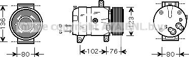 Prasco RTAK069 - Compressor, air conditioning car-mod.net