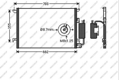 Prasco SA015C002 - Condenser, air conditioning car-mod.net