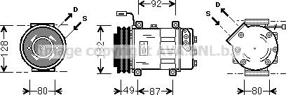 Prasco SCAK026 - Compressor, air conditioning car-mod.net