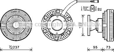 Prasco SCC043 - Clutch, radiator fan car-mod.net