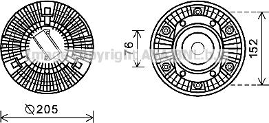 Prasco SCC035 - Clutch, radiator fan car-mod.net