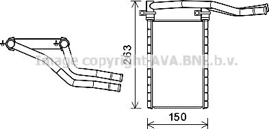 Prasco SZA6146 - Heat Exchanger, interior heating car-mod.net