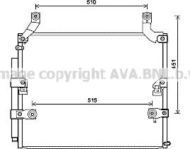 Prasco TO5697D - Condenser, air conditioning car-mod.net