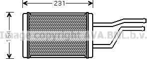Prasco TO6326 - Heat Exchanger, interior heating car-mod.net