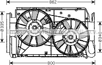 Prasco TO7551 - Fan, radiator car-mod.net