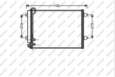 Prasco VG054C001 - Condenser, air conditioning car-mod.net