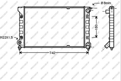 Prasco VG028R003 - Radiator, engine cooling car-mod.net