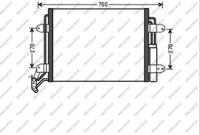 Prasco VG807C001 - Condenser, air conditioning car-mod.net