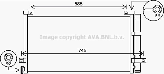 Prasco VL5086D - Condenser, air conditioning car-mod.net