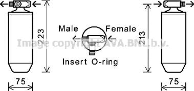 Prasco VLD055 - Dryer, air conditioning car-mod.net