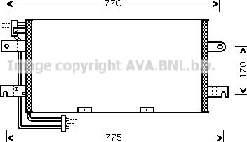 Prasco VN5195 - Condenser, air conditioning car-mod.net