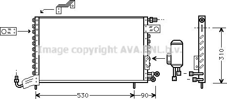 Prasco VN5142 - Condenser, air conditioning car-mod.net