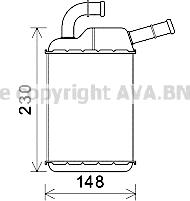 Prasco VN6355 - Heat Exchanger, interior heating car-mod.net
