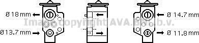 Prasco VN1243 - Expansion Valve, air conditioning car-mod.net