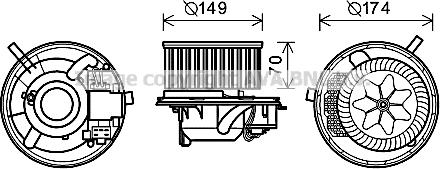 Prasco VN8341 - Electric Motor, interior blower car-mod.net