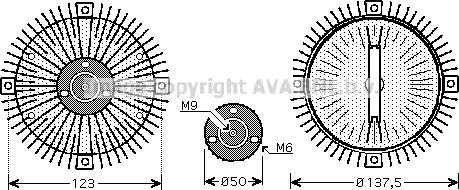 Prasco VNC273 - Clutch, radiator fan car-mod.net