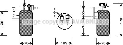 Prasco VND017 - Dryer, air conditioning car-mod.net