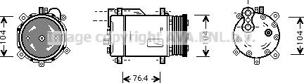 Prasco VNK170 - Compressor, air conditioning car-mod.net