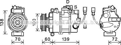Prasco VNK382 - Compressor, air conditioning car-mod.net
