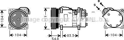 Prasco VNK281 - Compressor, air conditioning car-mod.net