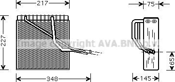 Prasco VNV055 - Evaporator, air conditioning car-mod.net