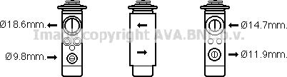 Prasco VO1172 - Expansion Valve, air conditioning car-mod.net