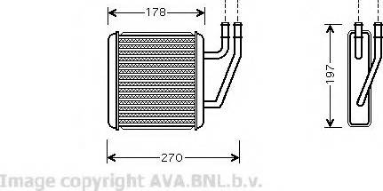 Prasco VW6203 - Heat Exchanger, interior heating car-mod.net