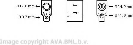 Prasco VW1076 - Expansion Valve, air conditioning car-mod.net