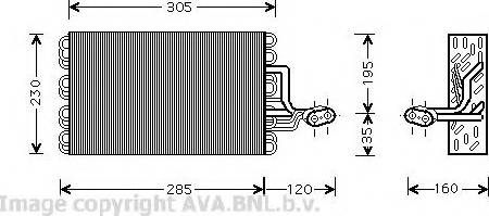 Prasco VWV186 - Evaporator, air conditioning car-mod.net