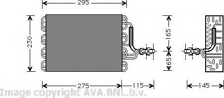 Prasco VWV171 - Evaporator, air conditioning car-mod.net
