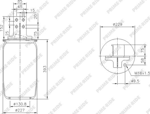 Prime-Ride 1R11-920 - Bellow, air suspension car-mod.net
