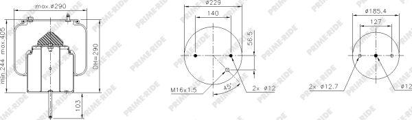 Prime-Ride 1R11-867 - Bellow, air suspension car-mod.net