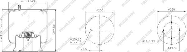 Prime-Ride 1R13-150 - Bellow, air suspension car-mod.net
