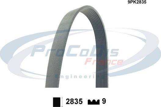 Procodis France 9PK2835 - V-Ribbed Belt car-mod.net