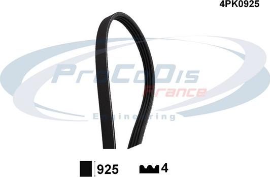 Procodis France 4PK0925 - V-Ribbed Belt car-mod.net