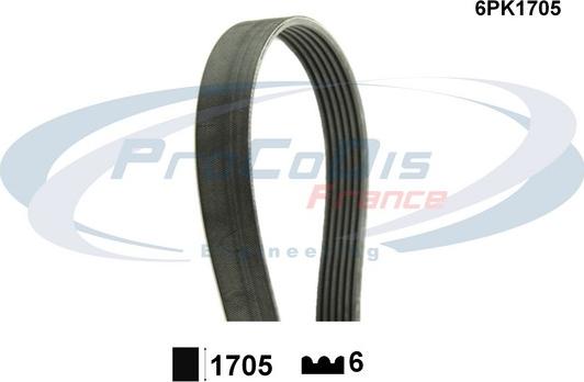 Procodis France 6PK1705 - V-Ribbed Belt car-mod.net