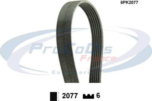Procodis France 6PK2077 - V-Ribbed Belt car-mod.net
