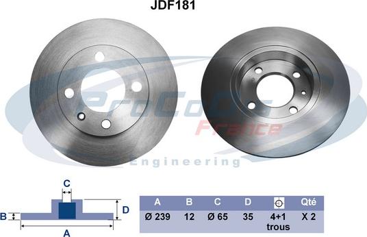 Procodis France JDF181 - Brake Disc car-mod.net
