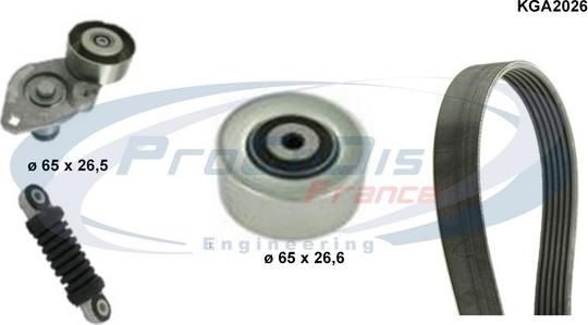 Procodis France KGA2026 - V-Ribbed Belt Set car-mod.net
