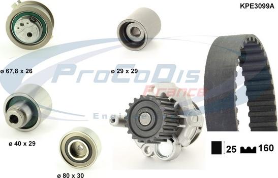 Procodis France KPE3099A - Water Pump & Timing Belt Set car-mod.net