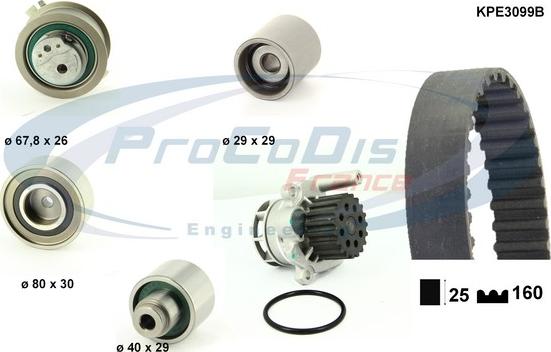 Procodis France KPE3099B - Water Pump & Timing Belt Set car-mod.net