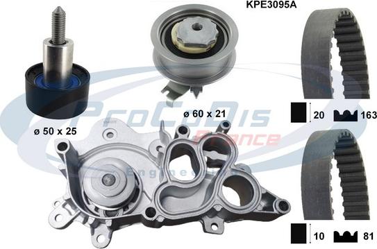 Procodis France KPE3095A - Water Pump & Timing Belt Set car-mod.net
